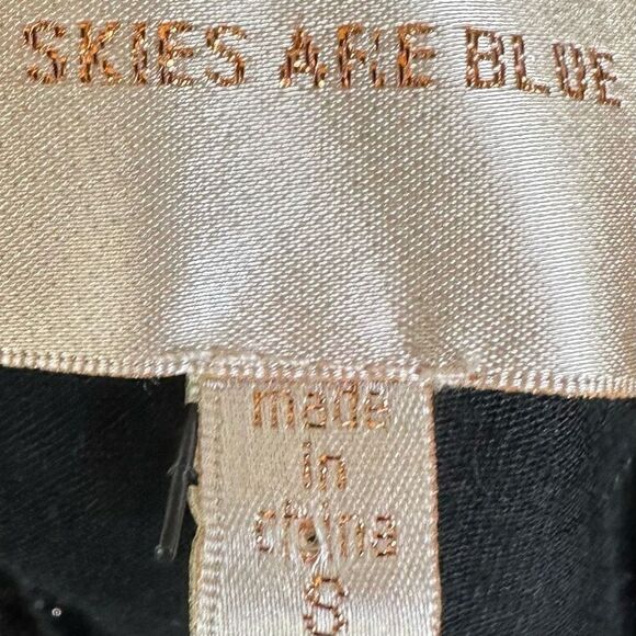 Skies Are Blue Glam Holiday Sparkle Glitter Metallic 90s Style Short Sleeve Blou - Picture 6 of 7